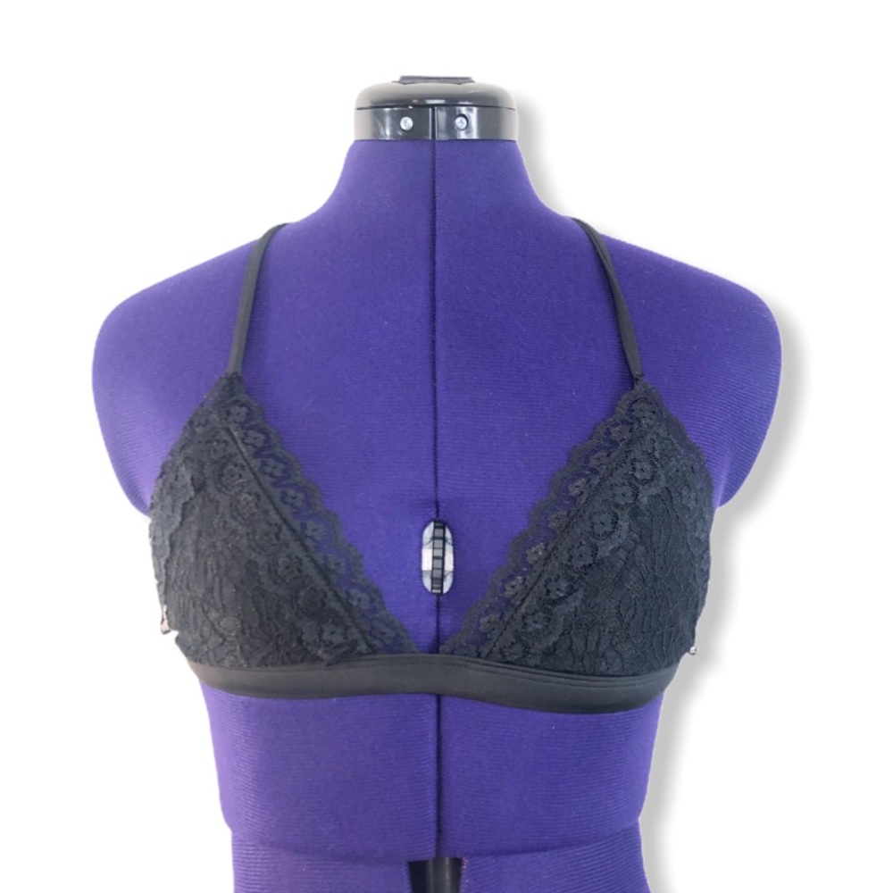 Black Lace Swim Bikini Top